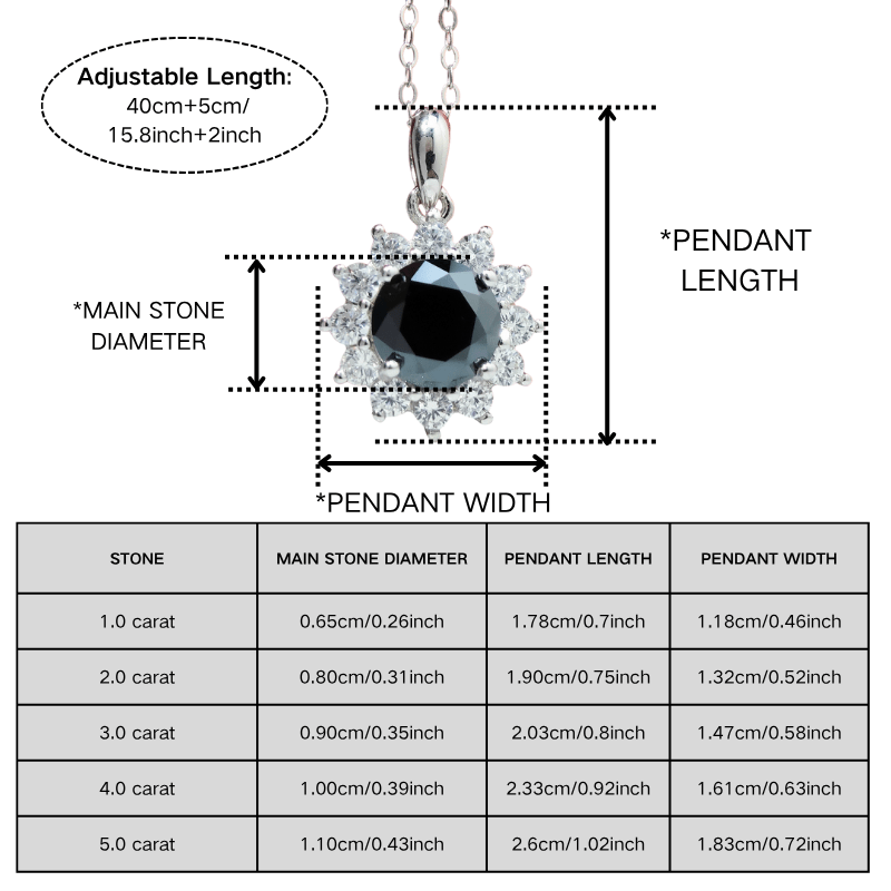 Stylish Moissanite Sunflower Pendant Necklace, Versatile Gift